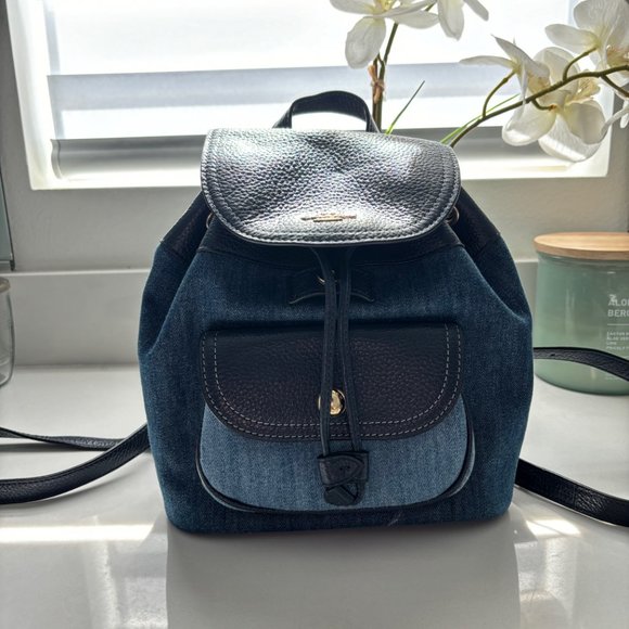 Coach Denim Pennie Backpack 22 - Picture 2 of 9